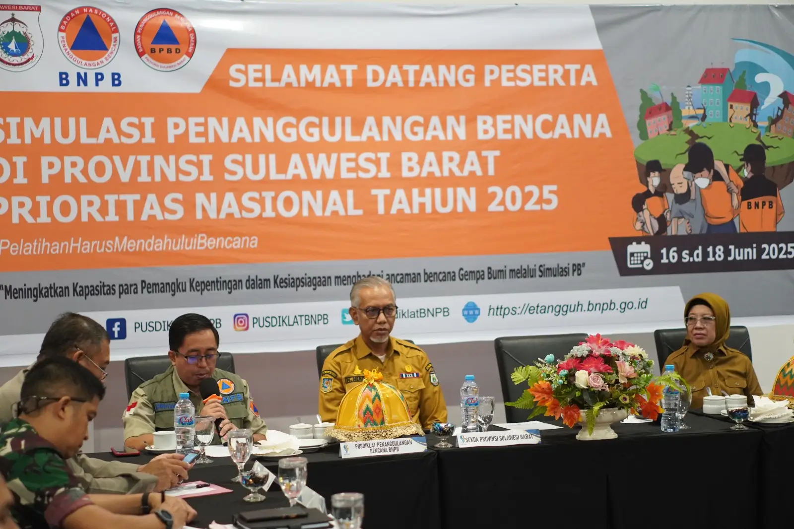 BNPB Selenggarakan Simulasi Penanganan Gempa Sulbar 2025